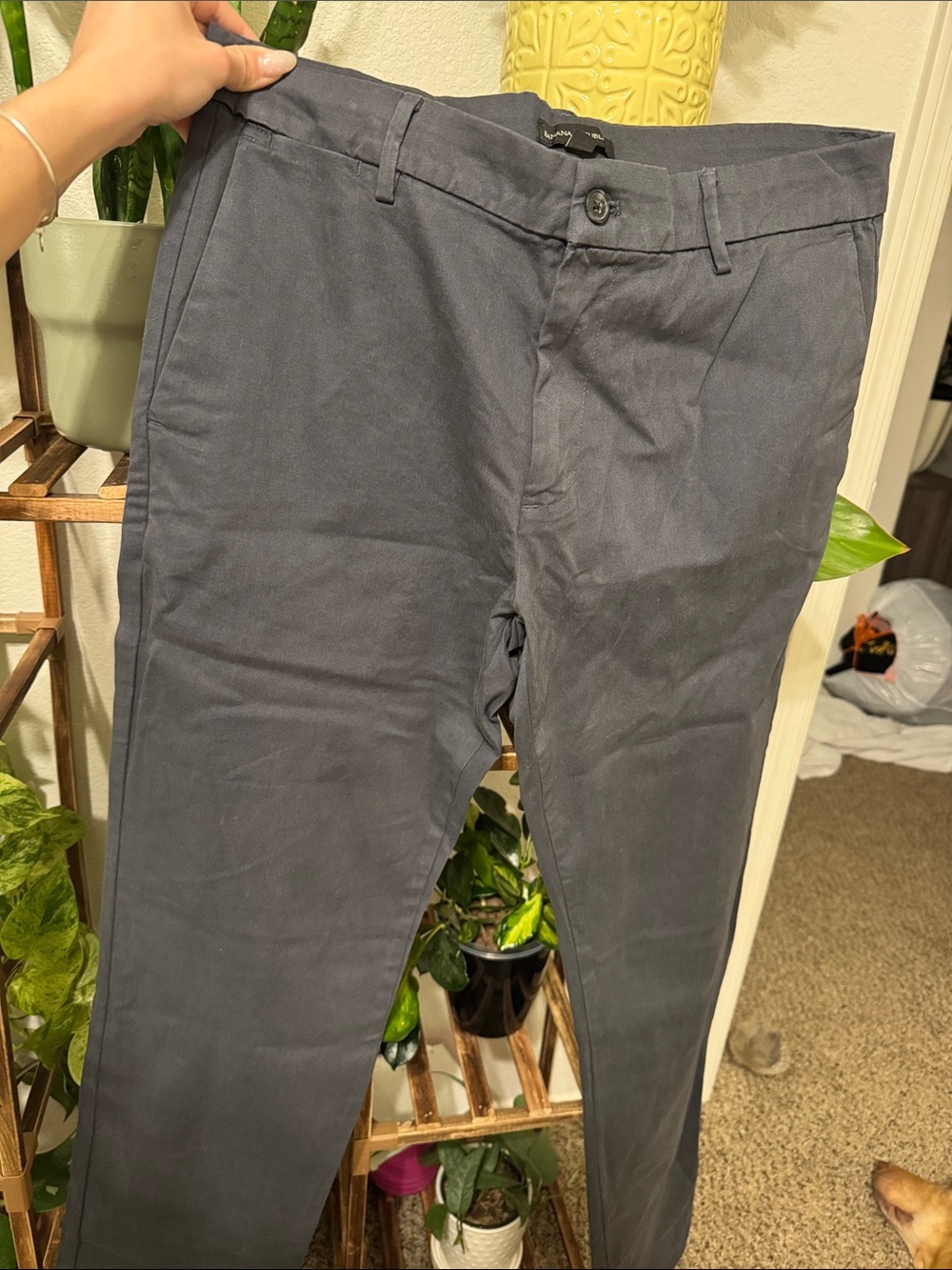 Banana Republic Men's Charcoal Gray Chinos - Straight Leg